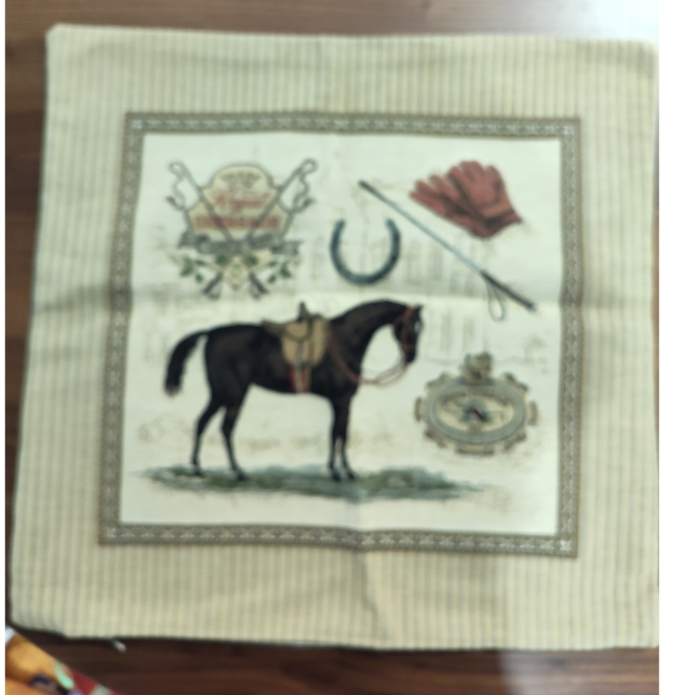 Hines of Oxford Royal Dressage Tapestry Pillow Cover England 255572 NWT